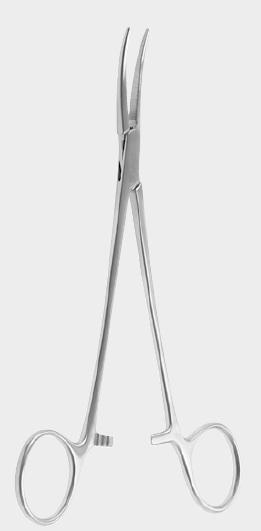 Кровоспинний затискач ДАНХІЛЛА (DUNHILL), вигнутий, 19 см (cm)